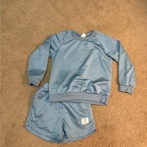 SHEIN Light Denim Blue Crewneck Top